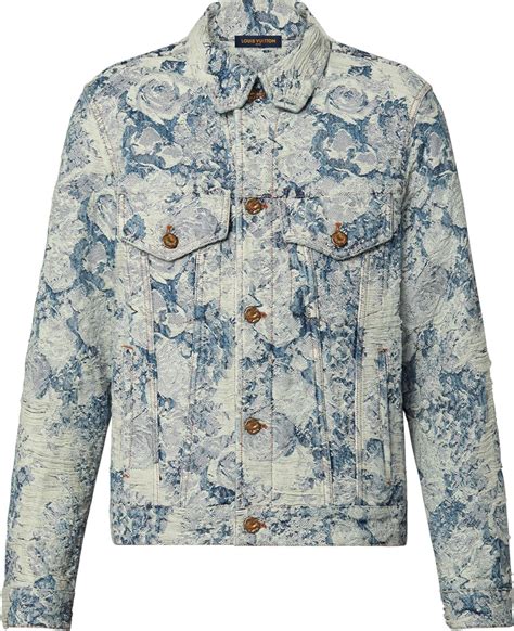 louis vuitton floral denim jacket|Louis Vuitton denim mini pleaty.